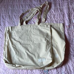 Uniqlo Medium and Large Tote Linen Bags